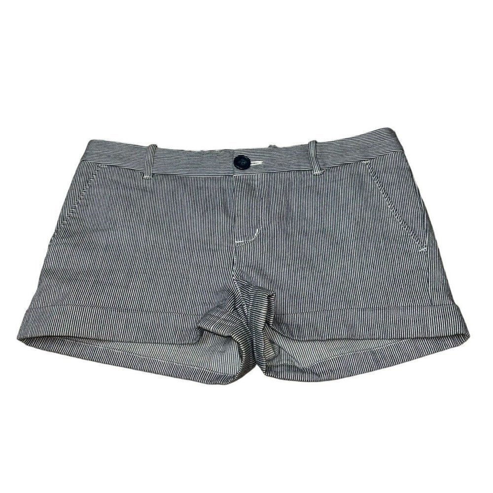 Talula Women's Size 2 Denim Shorts Striped w. Beltloops Cotton Blend Preppy